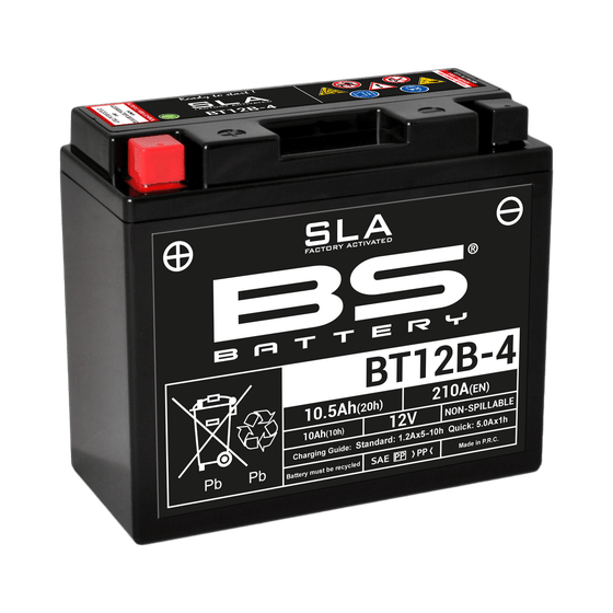 BEVERLY 125 (2002 - 2016) bt12b-4 sla 12v 210 a battery | BS BATTERY