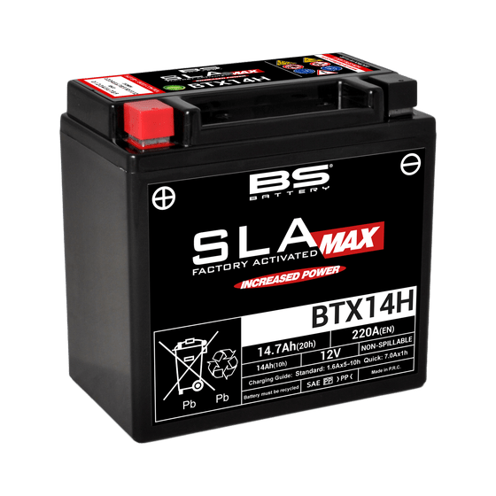 BEVERLY 400 (2008 - 2009) btx14h sla max battery | BS BATTERY