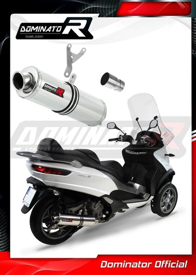 MP3 500 (2008 - 2020) exhaust silencer round | Dominator