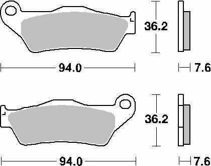 X9 500 (2004 - 2007) brakepads carbon tech | SBS