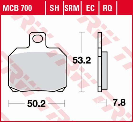 X9 500 (2001 - 2007) sintered metal brake pads | TRW