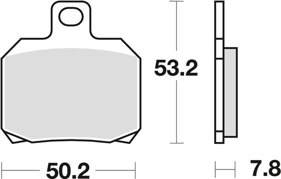 X9 125 (2000 - 2008) allround organic standard brake pad | TRW