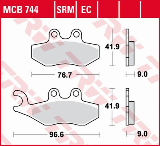 BEVERLY 125 (2002 - 2016) sintered metal brake pads | TRW