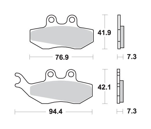 HEXAGON GT 250 (1999 - 2003) brakepads ceramic (689hf) | SBS