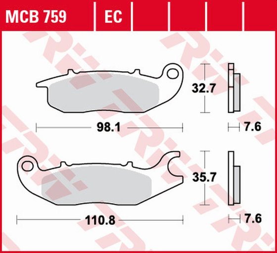 LIBERTY 125 (2016 - 2017) organic brake pad for scooter - 125 | TRW