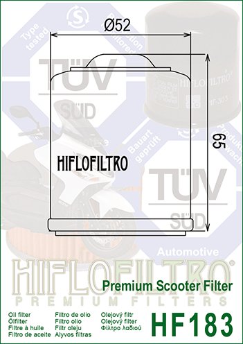 FLY 125 (2005 - 2017) "hiflo" alyvos filtras hf183 | Hiflofiltro