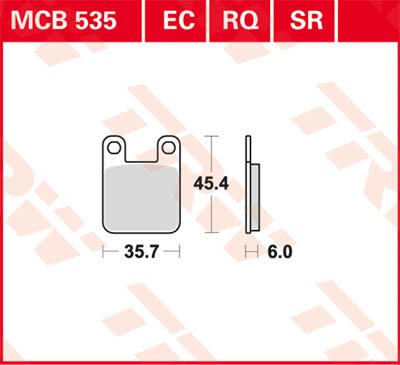 DIESIS 50 (2001 - 2005) universalios organinės standartinės stabdžių trinkelės | TRW