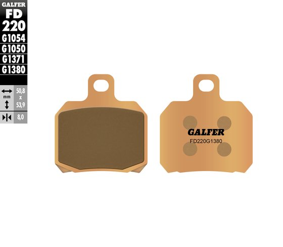 BEVERLY 500 (2003 - 2009) sintered metal brake pads | GALFER