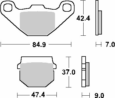 TPH 50 (2006 - 2014) brakepads ceramic (544hf) | SBS