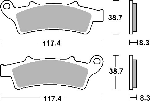 BEVERLY 350 (2012 - 2019) brakepads carbon tech | SBS